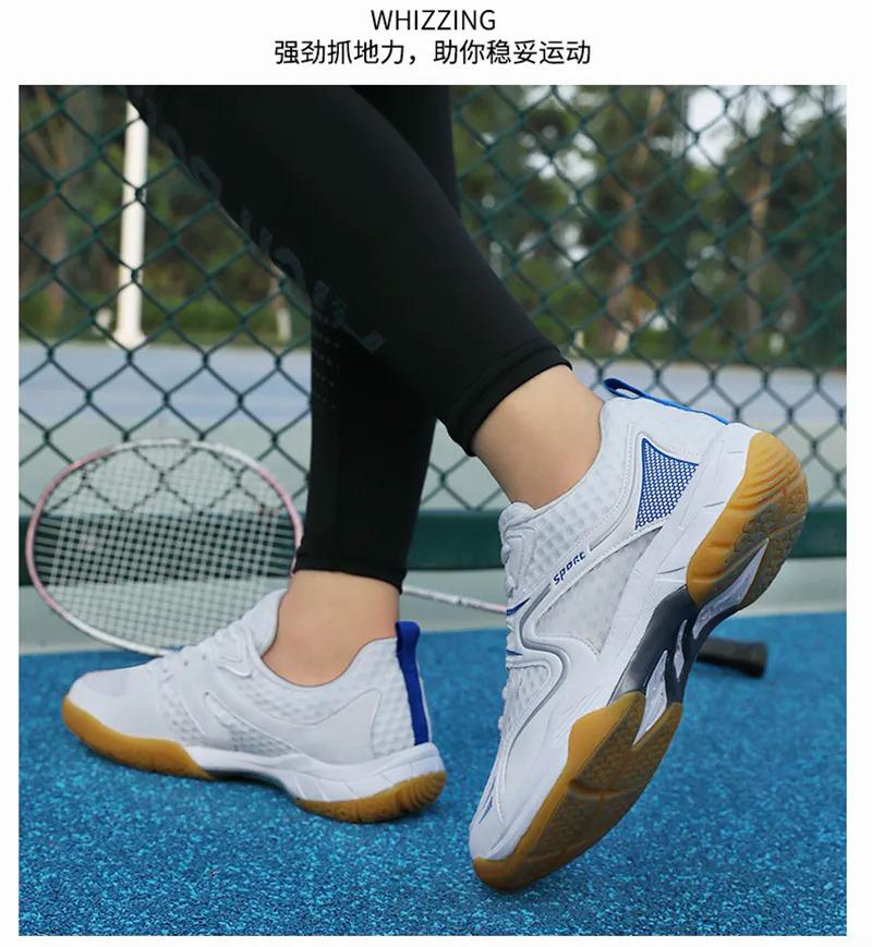 Product Introduction of Badminton Shoes for Men Non-slip Sneakers Tennis Volleyball Shoes Table Tennis Shoes Women Sports Professional Training Athletics Size 36-45 Free Socks and Free Delivery 36