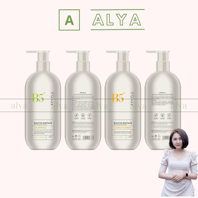 Cặp Dầu Gội Xả Biotin B5 EPHYLA 800ml x 2. Phục Hồi Tóc Khô Sơ Hư Tổn, Hương Thơm Nước Hoa. Dùng Thử, Nhỏ Gọn, Tiện Dụng