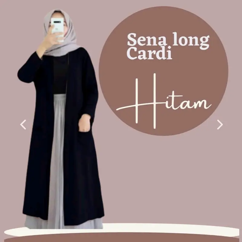 sena long  cardi/ cardigan cringkle airflow Premium Outer Baju Fit Muslim Panjang 0