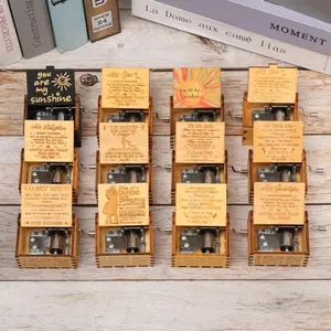 Kotak Musik Kayu You are my Sunshine Wooden Music Box Kado Unik MomDad