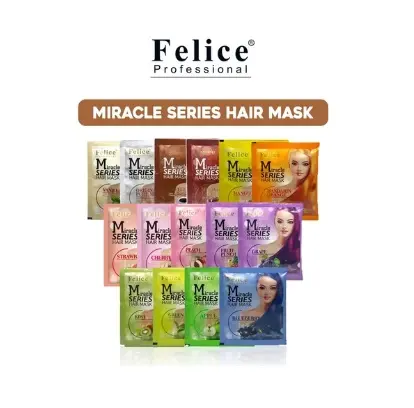 3 SACHET Felice Hair Mask Nourishing Miracles Series -  Masker Perawatan Rambut Untuk Semua Jenis Rambut 0