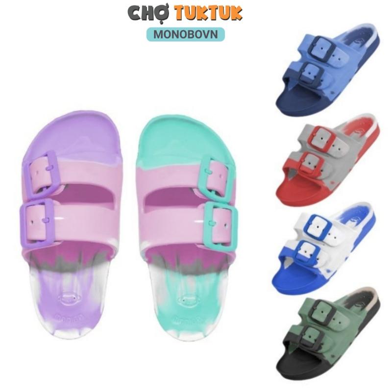 Dép Thái Lan monobo moniga 9 kid cho bé - Chất liệu xốp cao su có quai ngang đế rãnh bám chống trơn trượt