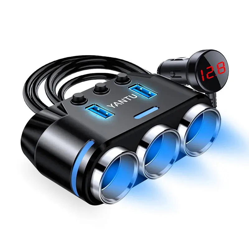 YANTU B39 12V USB Waterproof Car Charger Socket With LED Voltmeter ...