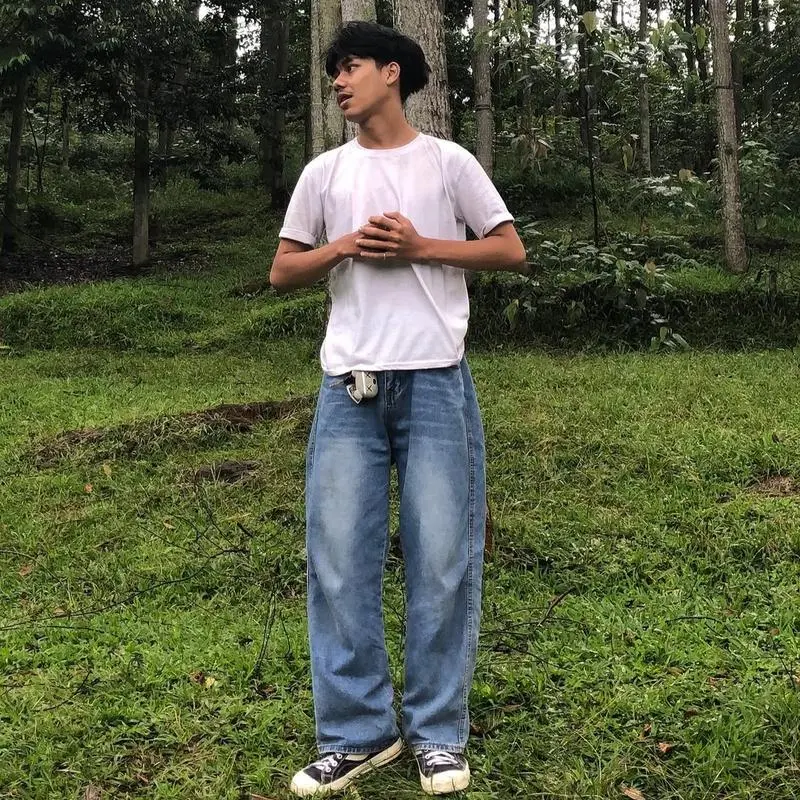 (GREEN RETRO Rare) Celana Baggy Jeans Gombrong Celana Skena Vintage Retro Denim Panjang Boyfriend Wanita 8