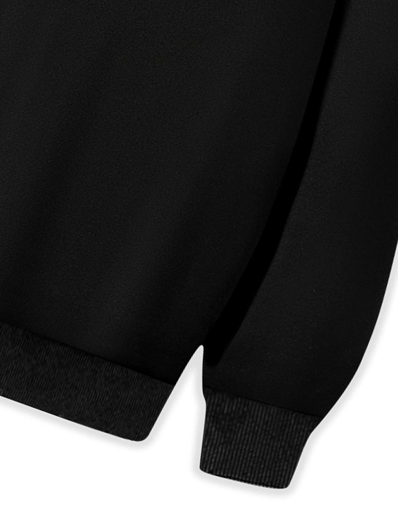 Product Introduction of Women's Skeleton & Letter Print Drop Shoulder Sweatshirt, Casual Long Sleeve Round Neck Pullover for Fall & Winter, Ladies Clothes for Daily Wear 6