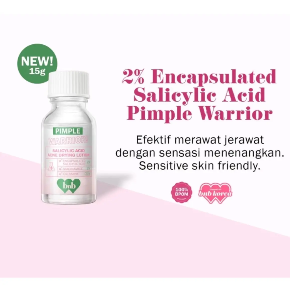 BNB Barenbliss Pimple Warrior Salicylic Acid Acne Drying Lotion 35gr - Perawatan Jerawat Original BPOM