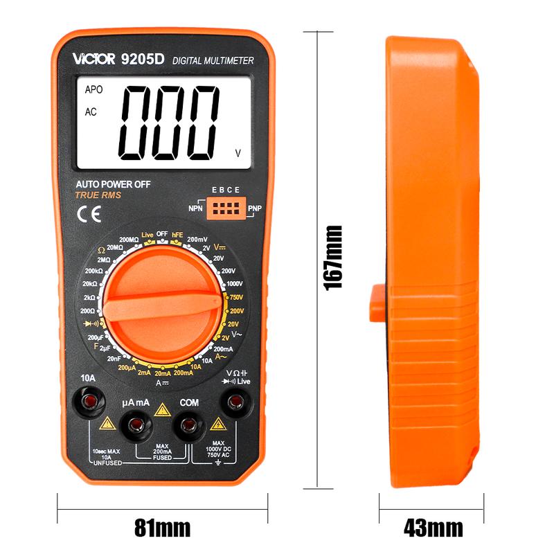 Đồng hồ vạn năng kỹ thuật số VICTOR 9205D VC 9205D 2