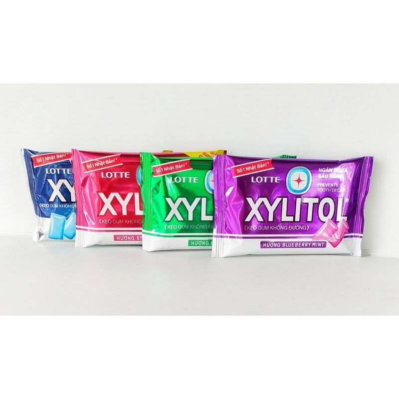 Kẹo cao su không đường Xylitol đủ vị vỉ 11,6g