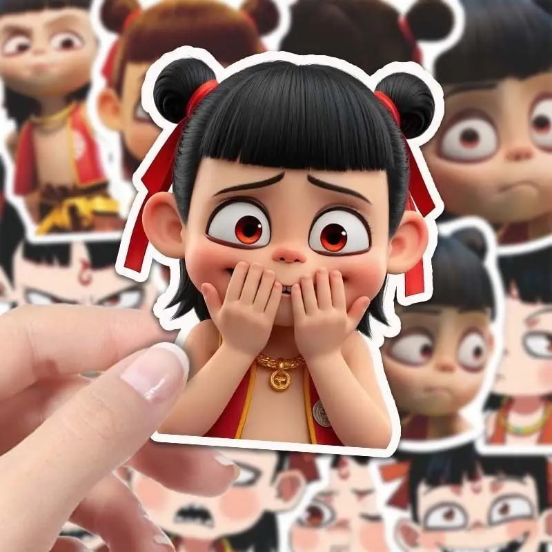60 cái Nezha Series Graffiti Stickers Nhãn dán hoạt hình dễ thương cho vali Vỏ điện thoại di động Mũ bảo hiểm máy tính xách tay Ván trượt