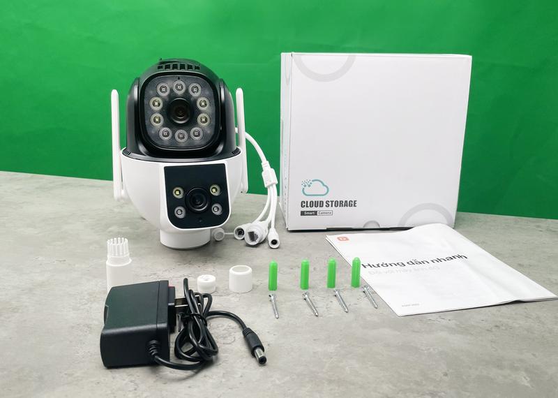 Product Introduction of Camera WIFI DrCam 2 ống kính Kết nối WIFI, Quay Toàn Cảnh 360 Độ, Chống Nước Chuẩn IP66, 14 Đèn Led siêu sáng 20