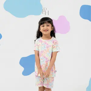Little Palmerhaus - Little Wear Shoulder Button Short Set (Setelan Anak Lengan Pendek)