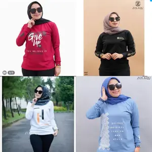 kaos zolaku lengan panjang cotton combed 24s ORIGINAL / kaos 17 agustus wanita lengan panjang / kaos senam cewe murah fiyyacollection