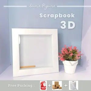 Bingkai Mahar 3D 15x15, 20x20cm / Scrapbook Gift Ultah