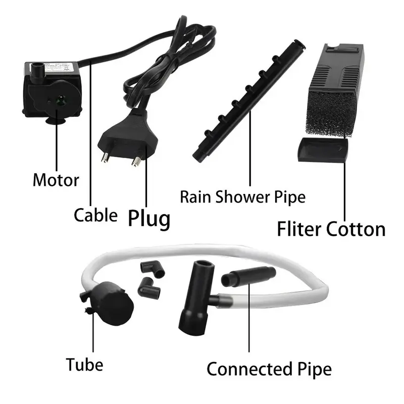 Bộ lọc nội bộ bể cá đa chức năng, phụ kiện, đồ dùng bể cá, với máy bơm nước, bộ lọc chìm, lọc hiệu quả, thích hợp cho bể cá, bộ lọc 4