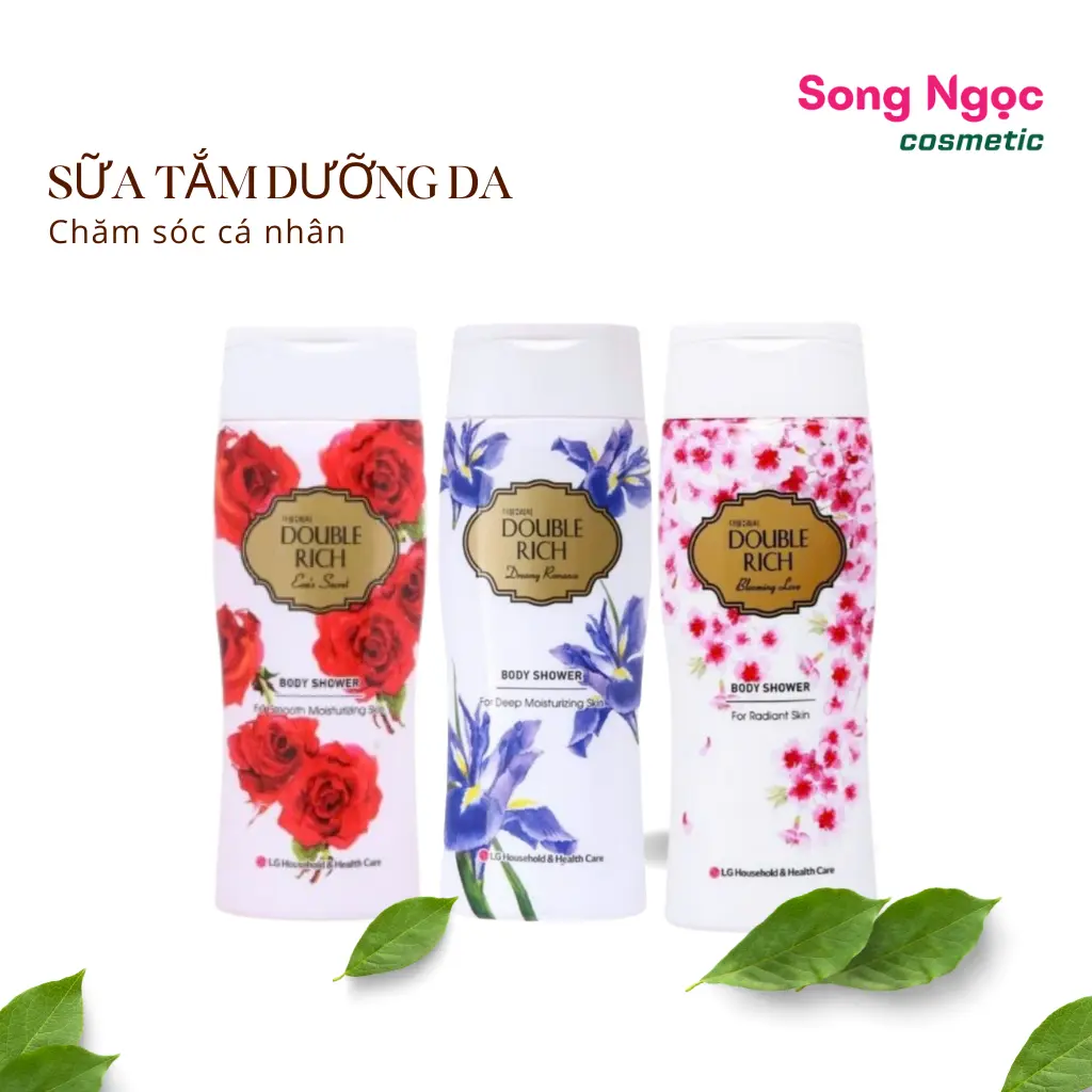 Sữa tắm dưỡng ẩm Double rich 200gr - Dưỡng da, hương thơm hoa nồng nàn