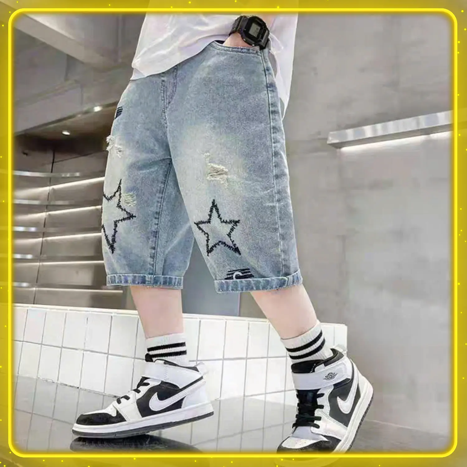 [Dũng Win] Quần Jean Ngố K + Ngố Sao cho bé trai , chất jean mềm mặc thoải mái vận động , kiểu dáng hàn quốc size rộng 18kg-55kg