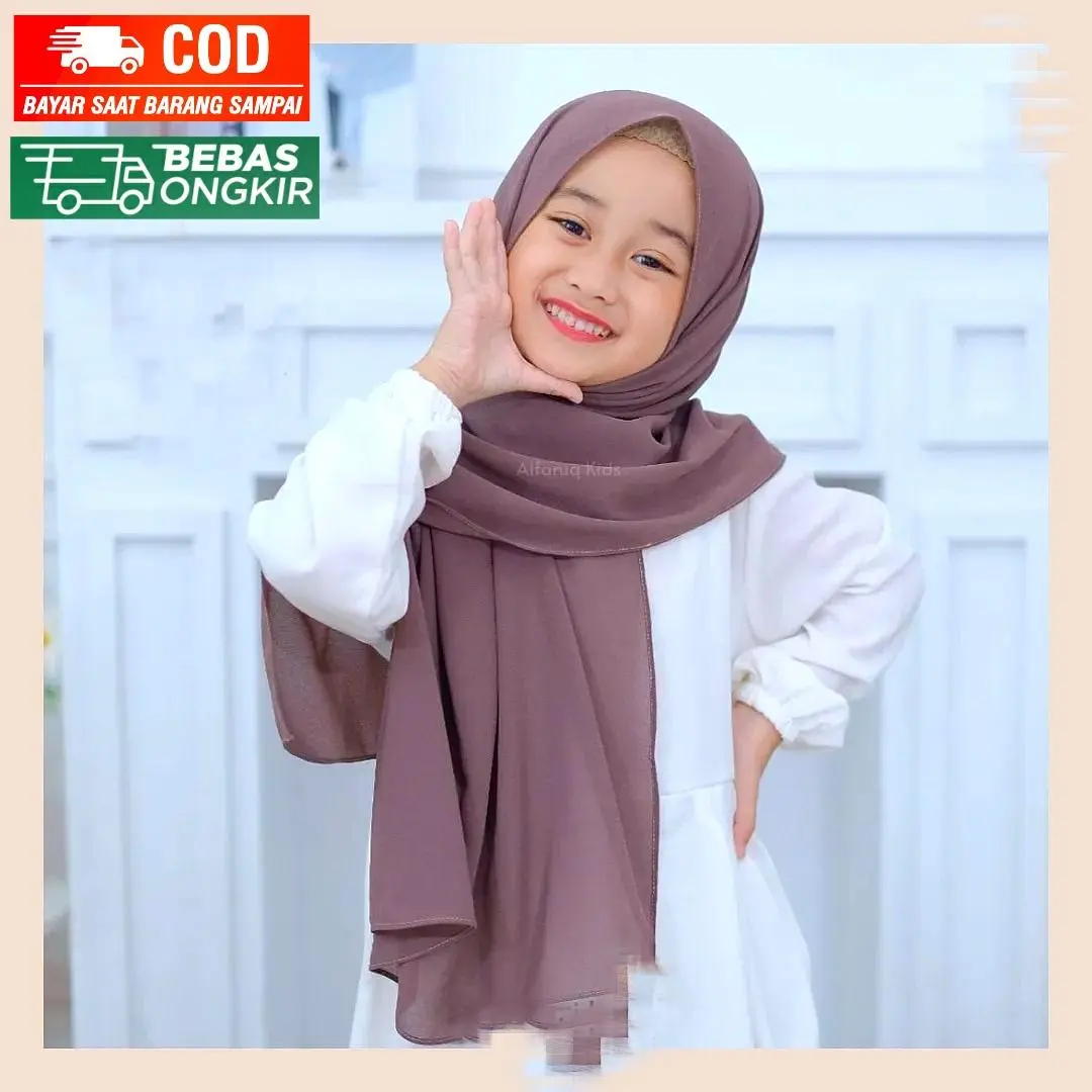 JIlbab Pasmina Tali Anak 2 -10 Tahun Diamond - Kerudung Pasmina Nyaman Pashmina