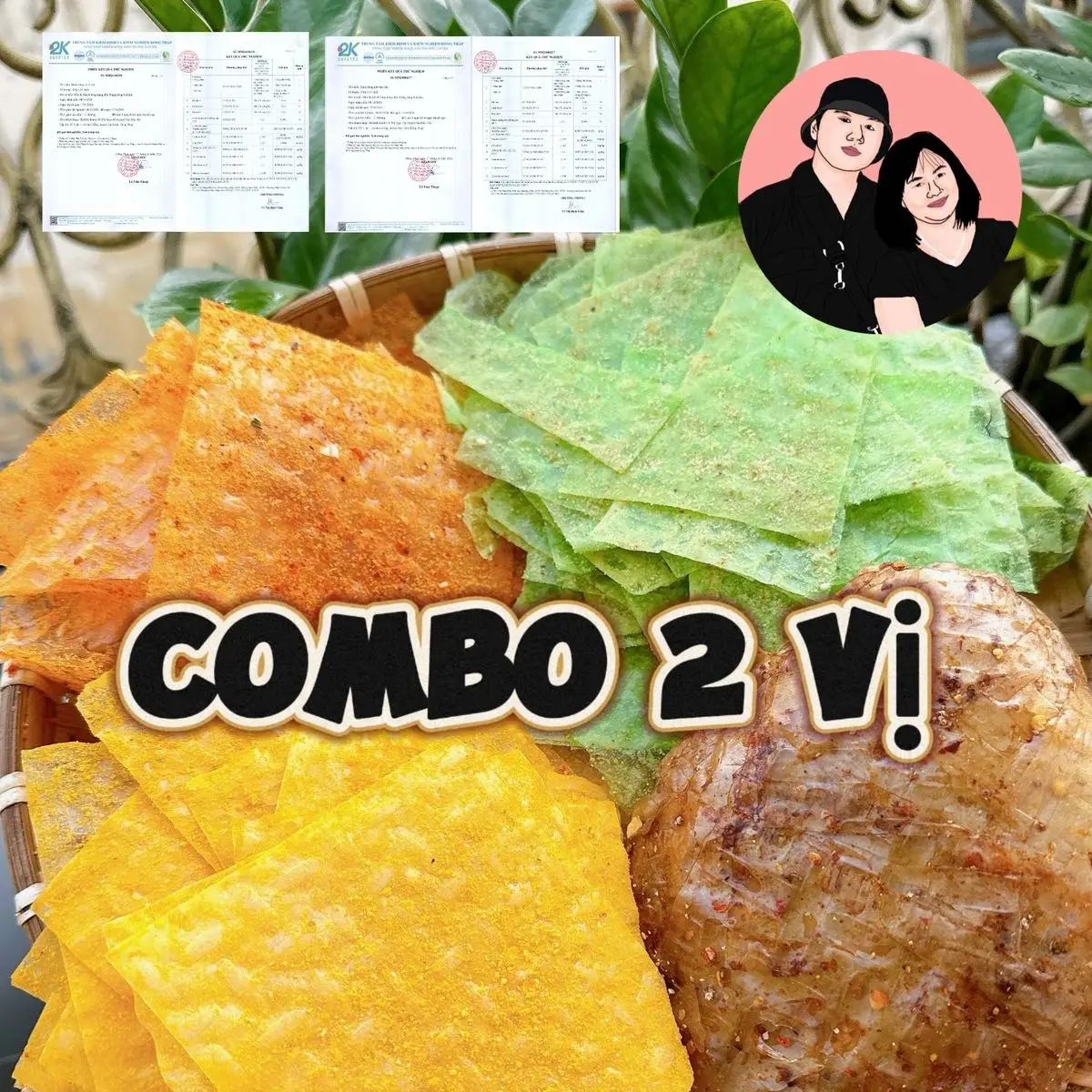 Combo 2 Bịch Bánh Tráng [Mỗi Vị 250Gr, 2 Bịch 2 Vị 500G]