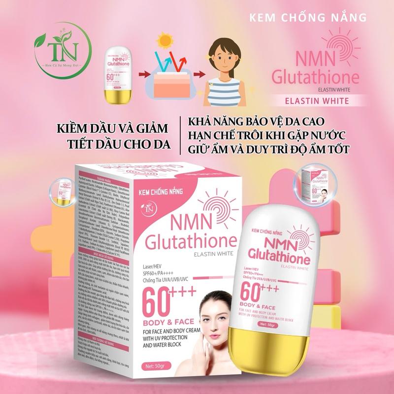 Kem Chống Nắng Nữ NMN Glutathione 50g Chính Hãng Skincare Làm Đẹp Da