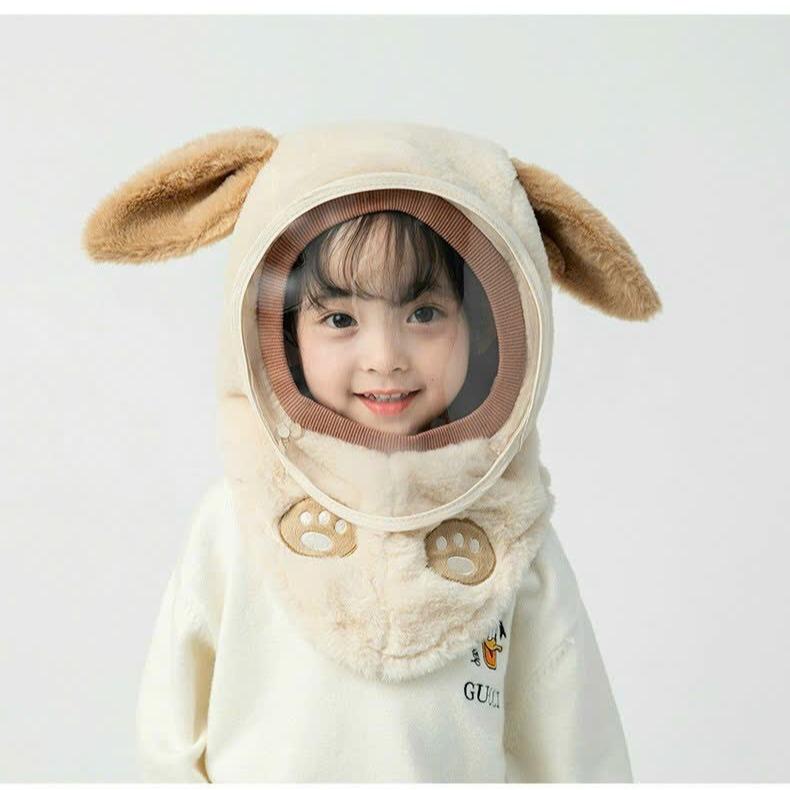 Mũ em bé mùa đông ấm khăn quàng cổ mũ có kính cho bé Len Voi Hat Nón Giữ Ấm 