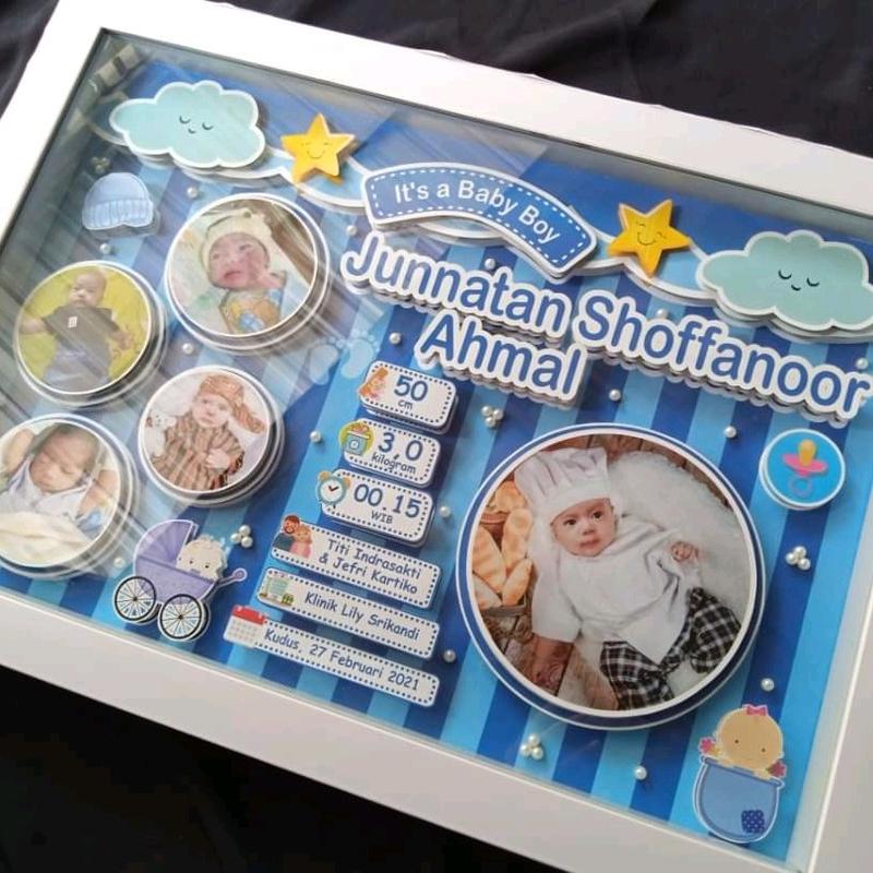 Biodata Baby 3D 15R | Gift | Scraft Frame | Bingkai Nama Kelahiran ...