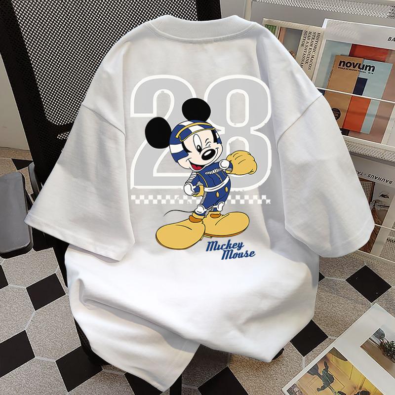 Áo Ngoại Cỡ Cặp Đôi, In Hình Chuột Mickey, Ngọt Ngào Và Dễ Thương, Làm Bằng 100% Cotton, Thích Hợp Cho Nam Và Nữ 0
