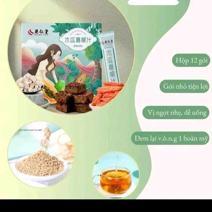 Combo 5 Hộp - Trà Đu Đủ Sắn Dây Quý Nhân Đường Giúp Nở Ngựk, Bột Sắn Dây Đu Đủ Giúp v. 1 Đàn Hồi và Săn Chắc 1