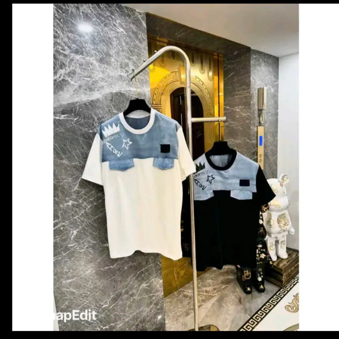 Áo Phông Nam Đôn Chề Phối Bò Rách Nhẹ Siêu Đẹp - Áo Thun Nam DG Phối Bò Mới Nhất hottrend New 2025 - Cotton Cao Cấp