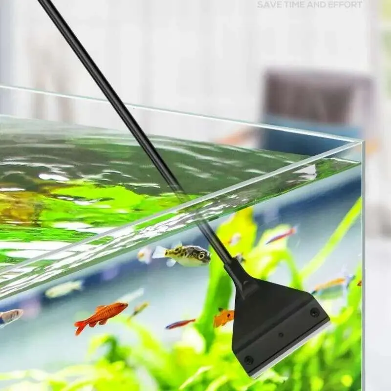 Fish Tank Flat Sand Dual-use Glass Algae Removal Scraper Household Cleaning Tool aquarium accessorie