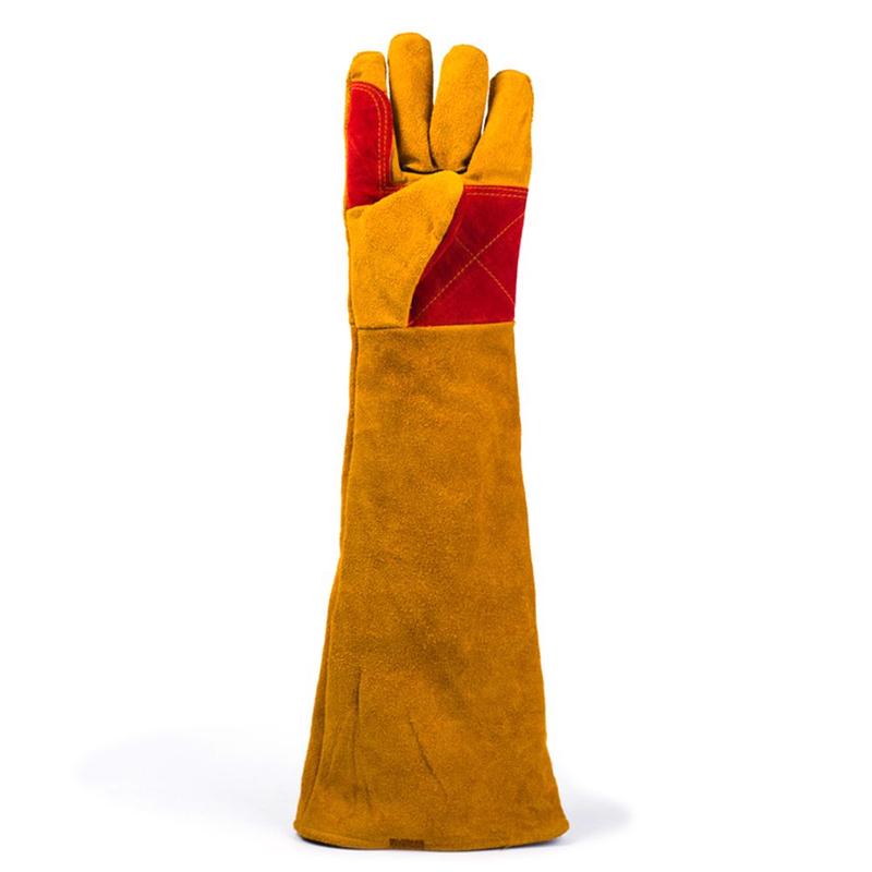 Product Introduction of 60cm Leather Fire Resistant for Welding Cooking Baking Fireplace Soldering Accessory Welding Glove Welding Gauntlets Works Gloves 18