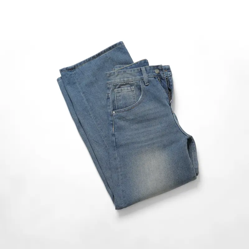 [IDYLLIC X Giá siêu sale] Quần jean nam nữ ống suông rộng thời trang màu xanh basic wash trắng IDY1 Menswear Cotton Pants 3