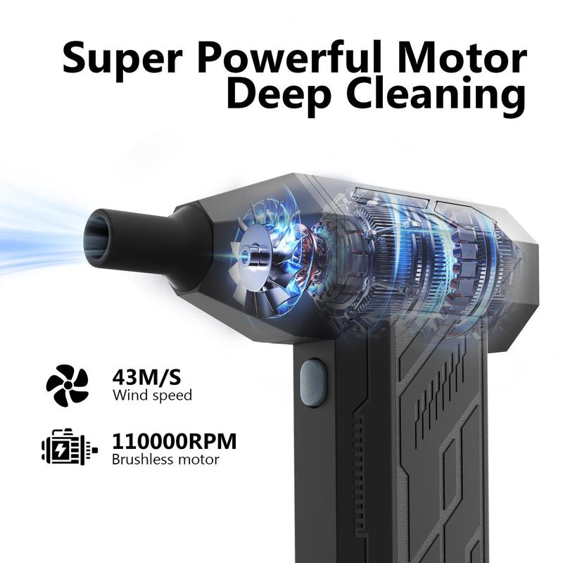 Product Introduction of Car Air Duster, Handheld Car Air Blower, Multifunctional Car Interior Cleaning Tool, Suitable for Car Interior & Exterior, Keyboard, Computer, Car, Air Mattress & Home Cleaning 4