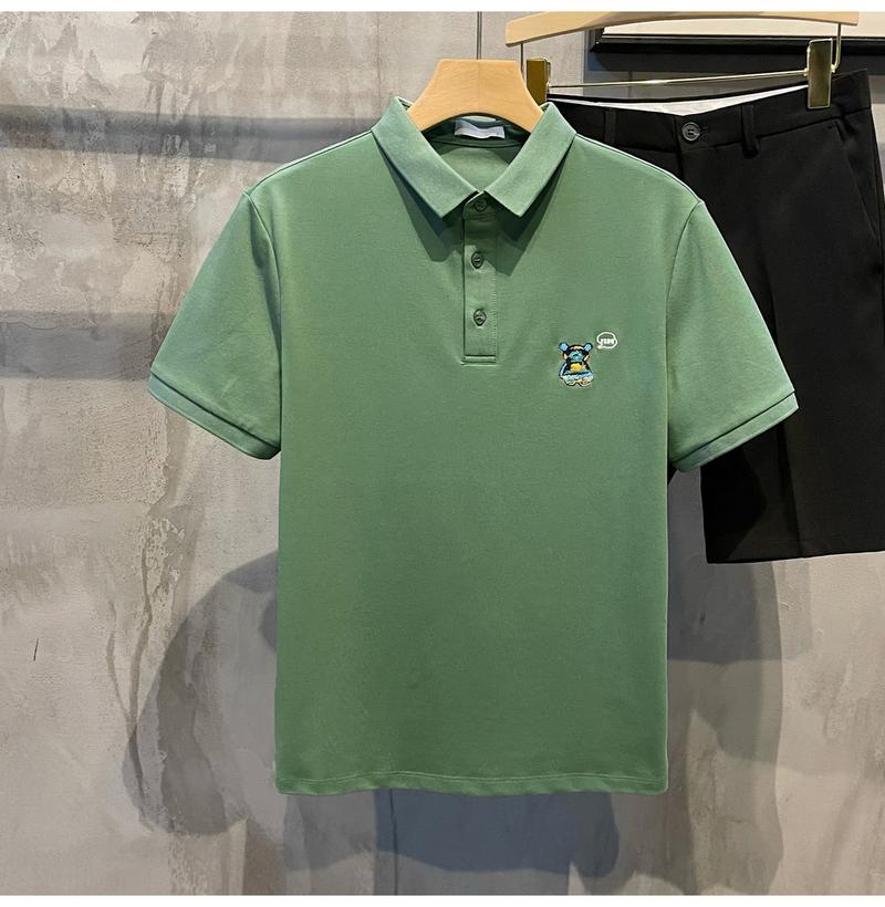 Product Introduction of New Bear Embroidery Polo Shirt Simple Fashion Men's Top 23