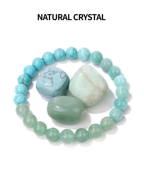Natural Crystal Beaded Bracelet, Fashionable Beaded Bracelet for Women & Men, Trendy All-match & Exquisite Jewelry for Birthday Gift 0
