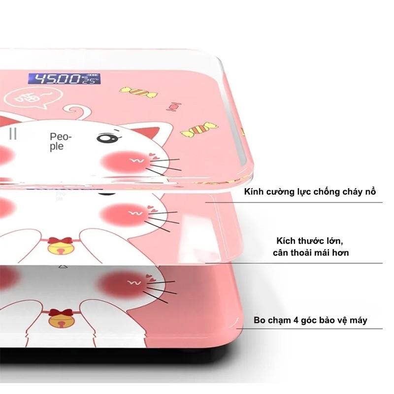 Cân Điện Tử Sức Khỏe Mèo Hồng Tiện Dụng, Cân Bếp Gia Đình Dùng Pin Aaa Bền Đẹp Dễ Dùng Max 180kg 3