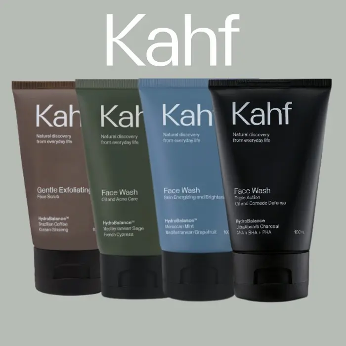 ￼KAHF Face Wash 100ml Sabun Wajah Pria  Mencerahkan Facial Cleanser 1