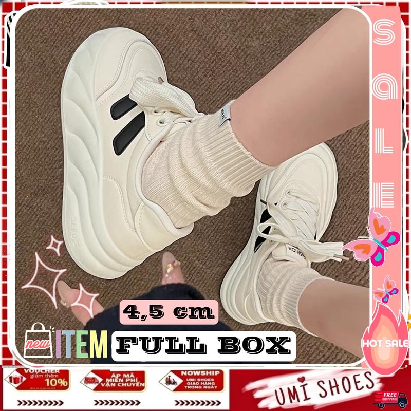 [MỚI - FULLBOX] Giày Thể Thao Nữ SINKE Đế Bằng Cao 4cm nhẹ, thoáng khí Buộc Dây Hot Thời trang trend đi học, đi chơi. giày  dây Shoes Sneaker
