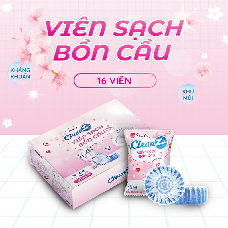 [ĐA KHO] Combo 16 Viên sạch bồn cầu CleanZ, vệ sinh làm sạch giảm mảng ố vàng trên bồn cầu