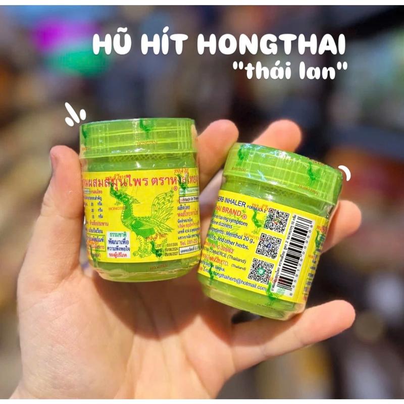 [Chuẩn Thái] Dầu hít thông mũi thảo dưỡng the mát Herbal Inhalant HONGTHAI 10g yadom dầu hít mũi hũ  hít quang hùng