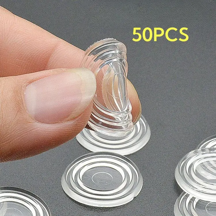 50 Pieces Table glass non-slip gasket desktop tempered glass wear-resistant transparent soft small pad