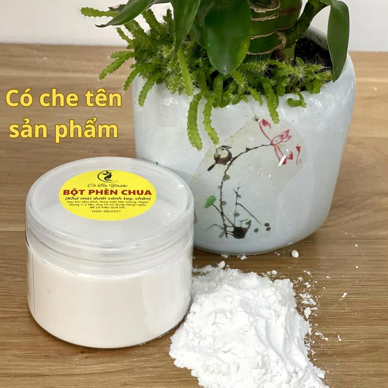 Bột Phèn Chua Chưng Cất khử mùi - hộp 100gr che tên