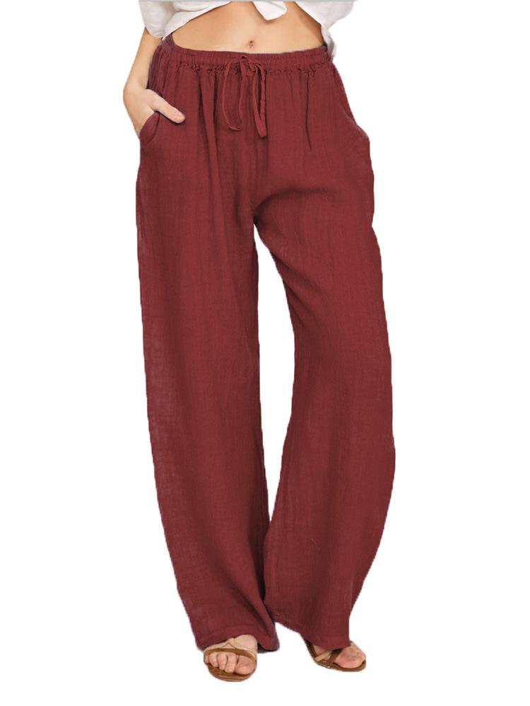 Product Introduction of Rib Flares, Crotchless Pantfashion Women's Clothingfashion Women's Women's New plus Size Loose Cotton Linen Women's Casual Pants Comfort Fabric Womenswear Bottoms Customized Evening Gorgeous Overall 24