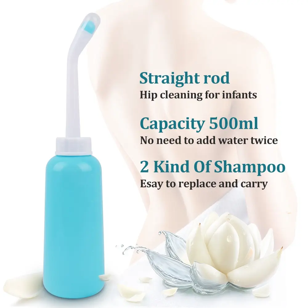 Sinceus hand held bidet sprayer 500ml portable travel baby washing ass personal cleaner hygiene bottle spray washing