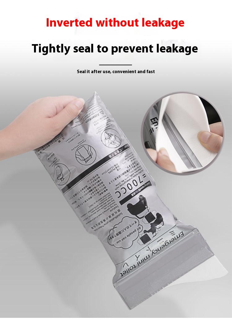 Product Introduction of Emergency Urine Bag Portable Urine Artifact Travel Men and Women Available Convenient Plastic Bag Car Disposable Urine Bag 5