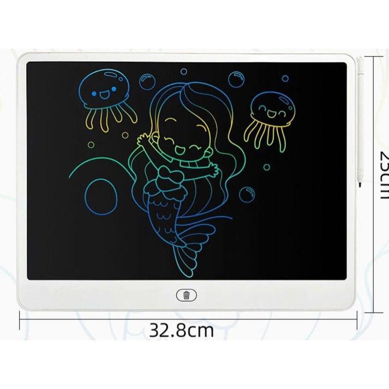  Bảng LCD  size 16inch size 34x25cm rất to nhé ạ  Bảng Viết Tự Xoá 3D 