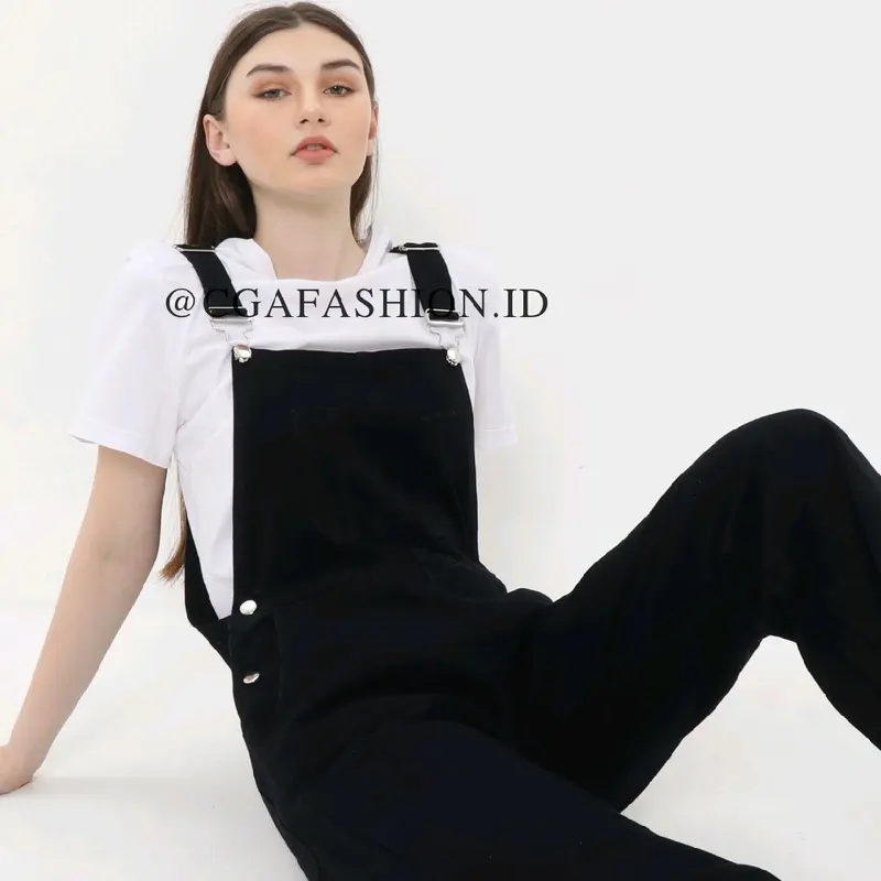 {CUCI GUDANG} Irene Jumpsuit Longgar Jumpsuit Denim Pakaia Kodok Overall Tali Ikat Celana Wanita Celana Jumpsuit High pinggang Lebar Kaki Celana Panjang 7