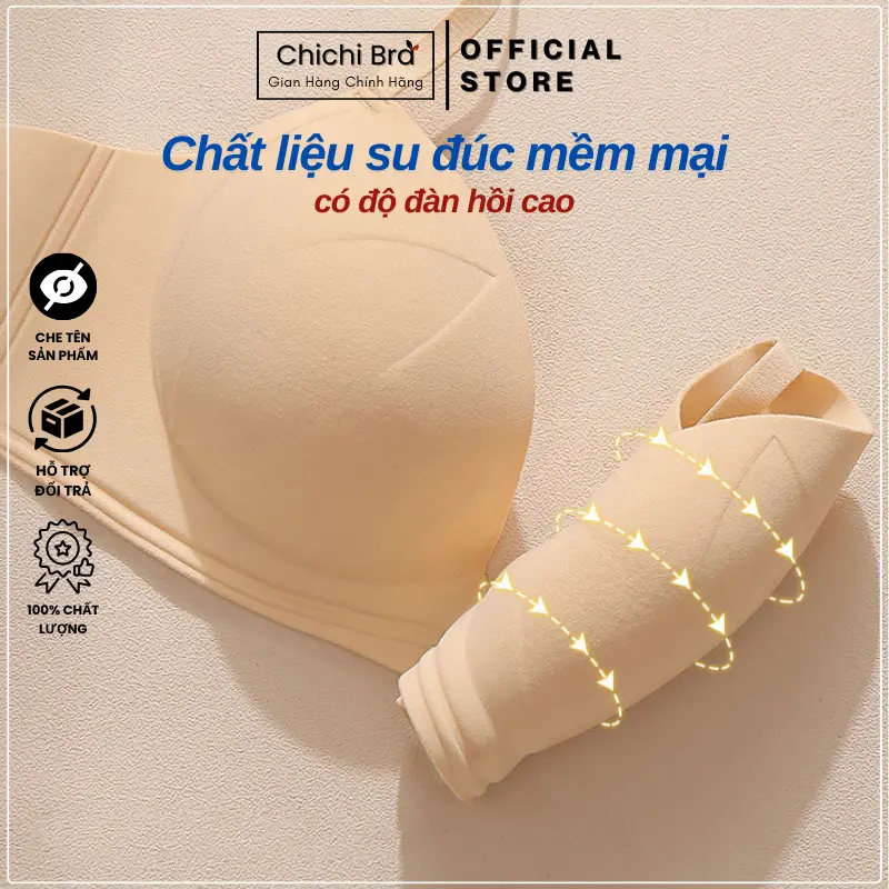 Áo Ngực Su Không Gọng Mút Sốp Bàn Tay 3Cm Siêu Nâng Ngực Không Lộ Viền CHICHI HOUSES BASIC 698 - Áo Ngực Nữ áo  bra noiy  big 6