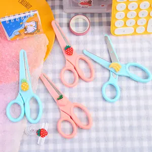 BISA COD H5916 Stainless Safety Scissors / Gunting Sekolah Untuk Anak Alat Biru