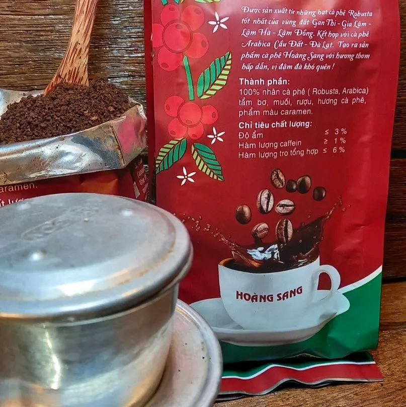 Cà phê cao cấp Lâm Đồng gói 500g (Gói đỏ) Coffee Cafe Arabica