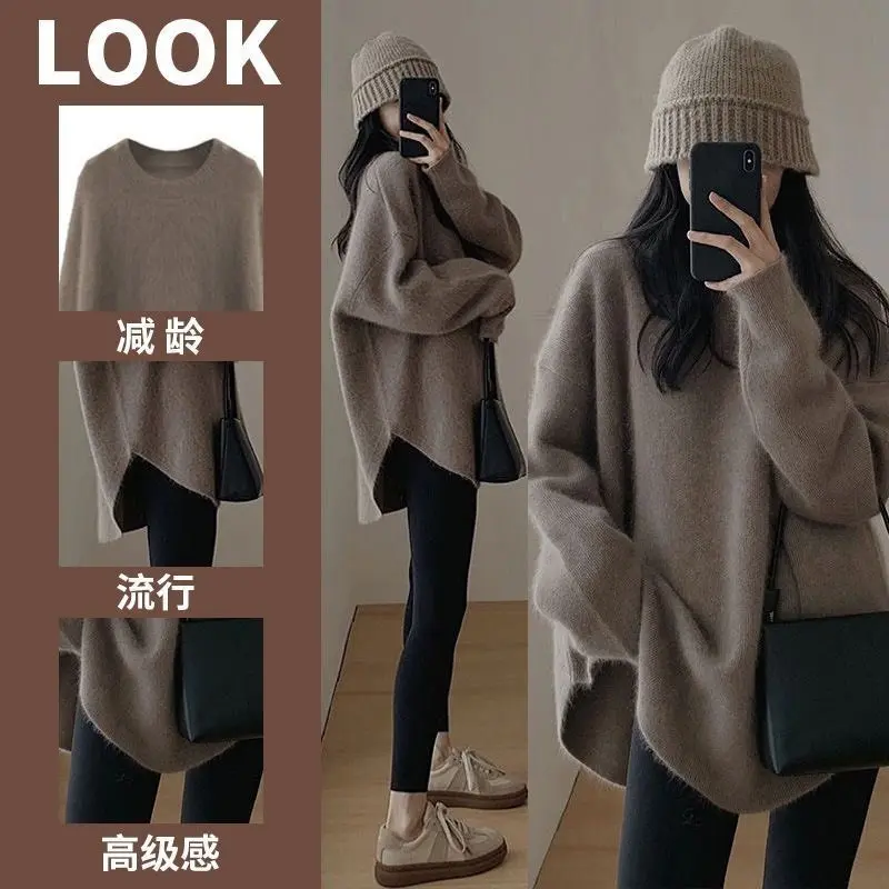 Áo len dáng rộng đuôi tôm basic, áo len thu đông hottrend co giãn thời trang thu đông (CÓ BIG SIZE) MM SP69